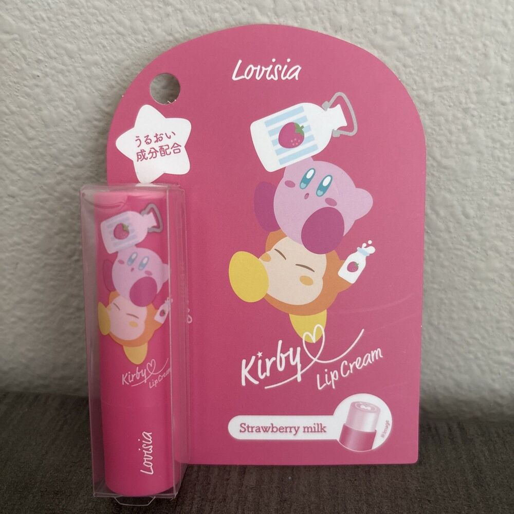 Hoshi no Kirby Lovisia Lip Balm Chap Stick Strawberry Milk Scent Star Kirby